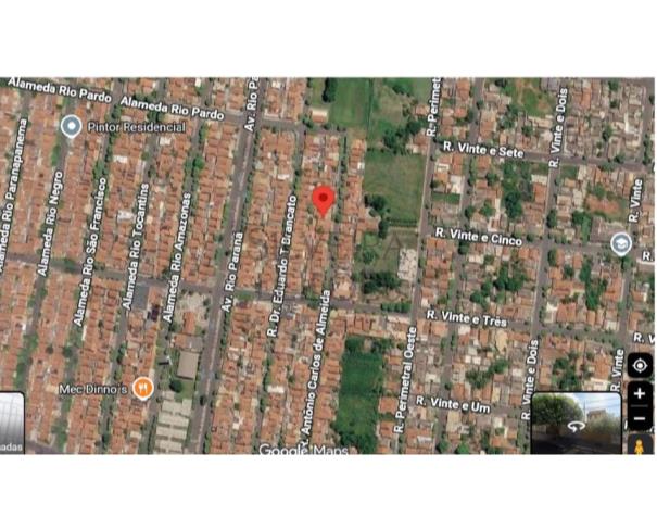 Foto de Prédio residencial sob nº 421, situado na Rua Antônio Carlos de Almeida, Conjunto Habitacional Orestes Borges de Oliveira, Santa Fé do Sul/SP, com 192,20m² de área construída, e seu respectivo terreno de forma irregular, com área total de 201,71m²