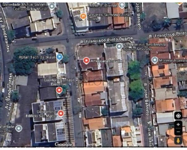 Foto de Prédio comercial e seu respectivo terreno, situado na Rua Tarquinio Benencasse, nº 99, Vila Santo Ângelo, Americana/SP, com área construída de 494,88m² e área total de terreno de 318,00m², composto de 3 pavimentos (térreo, mezanino e superior).