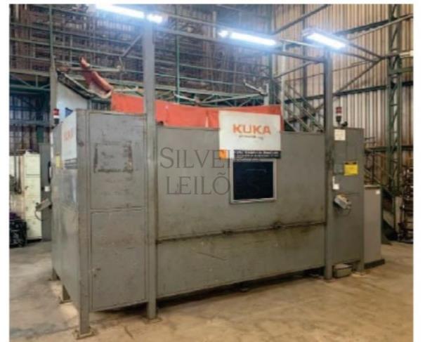 Foto de Cédula de Sondagem Robotizada de 3 Estações de Trabalho de Acionamento Pneumático e Periféricos da Marca Kuka Roboter,  Ano de fabricação: 2009,  Número de série: 861412, Modelo atuador robótico: KR16L6 – KUKA 